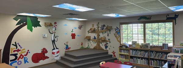 Children's area of the library. Children's area of the library.